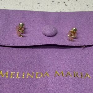Melinda Maria Gold Moon and Star Stud Earrings